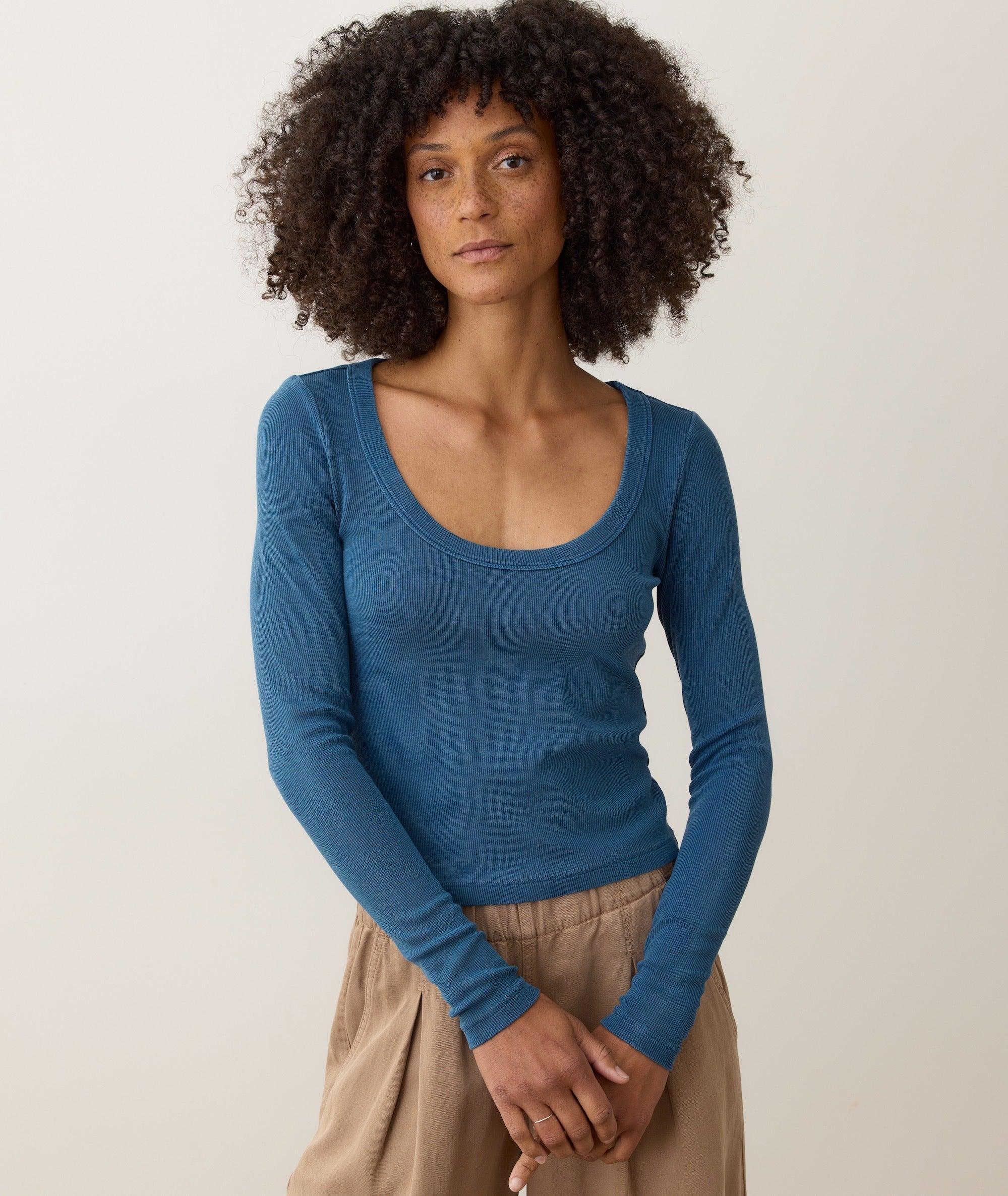 Lexi Rib Sun-In Longsleeve Scoop Tee Product Image