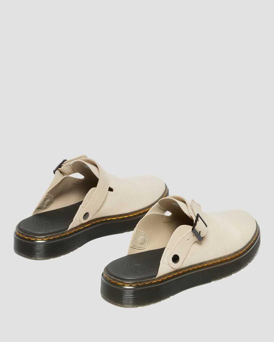 Dr. Martens Womens Carlson Suede Buckle Strap Clogs Product Image