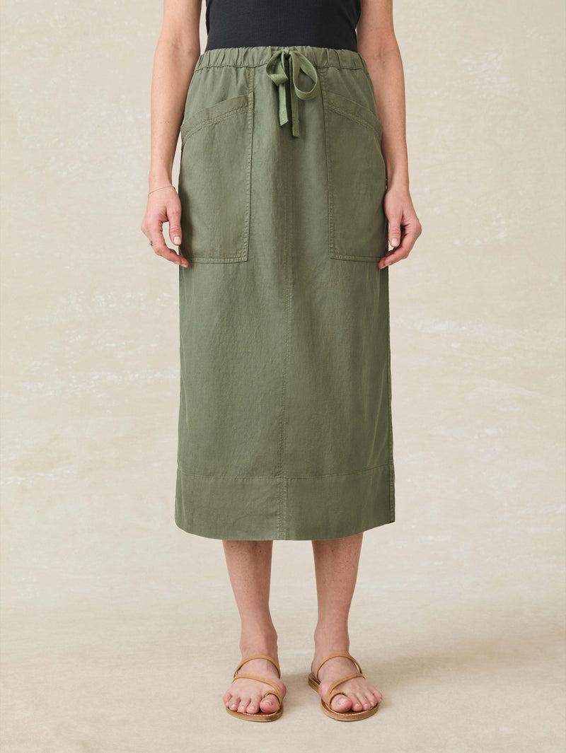 Topanga Drape Utility Skirt - Thyme Product Image