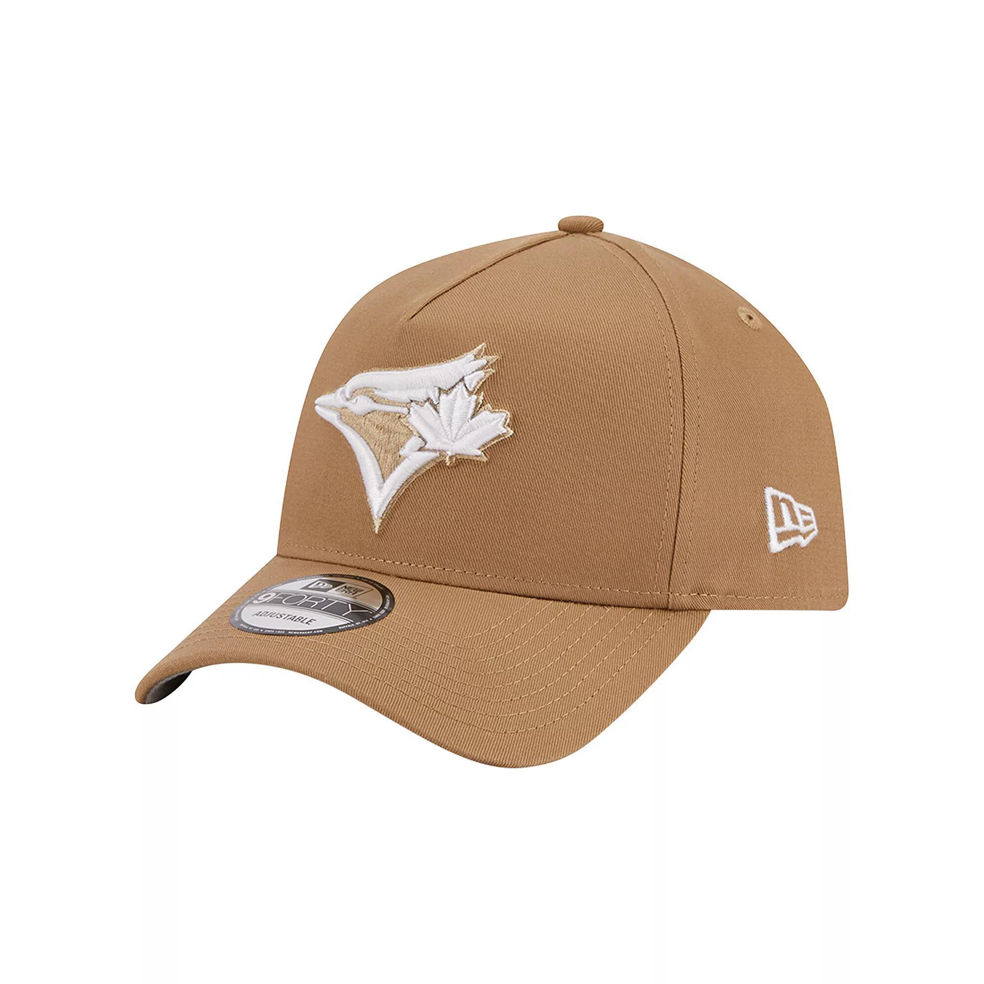 Men's New Era Khaki Toronto Blue Jays A-Frame 9FORTY Adjustable Hat, Jay Beig K Product Image
