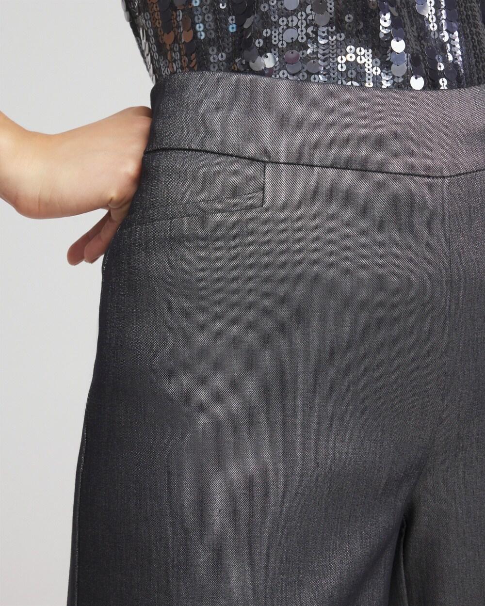 Petite Silver Brigitte Wide Leg Pants Product Image