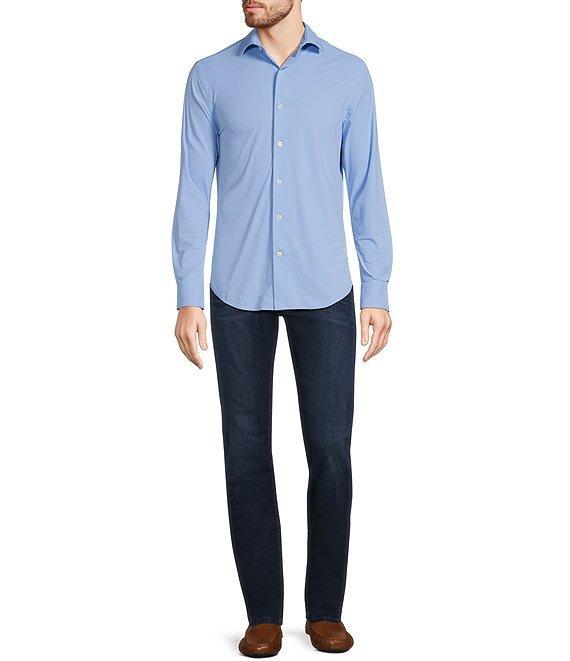 Murano Collezione Canclini Slim-Fit Solid Long-Sleeve Techno Woven Shirt Product Image