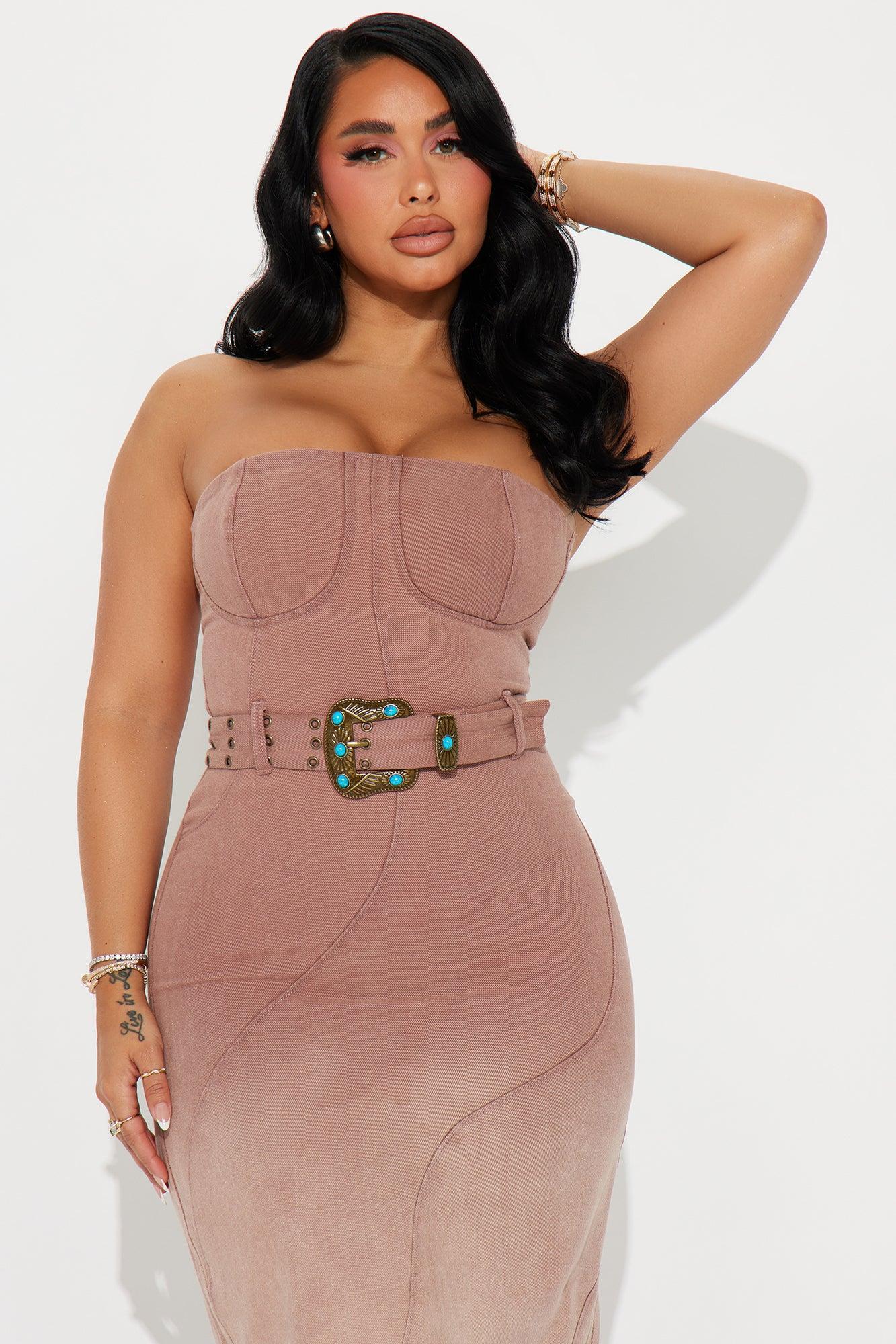 Harper Ombre Maxi Dress - Brown Product Image