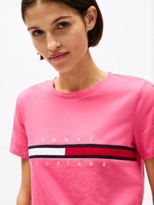 Embroidered Flag Stripe Logo T-Shirt Product Image