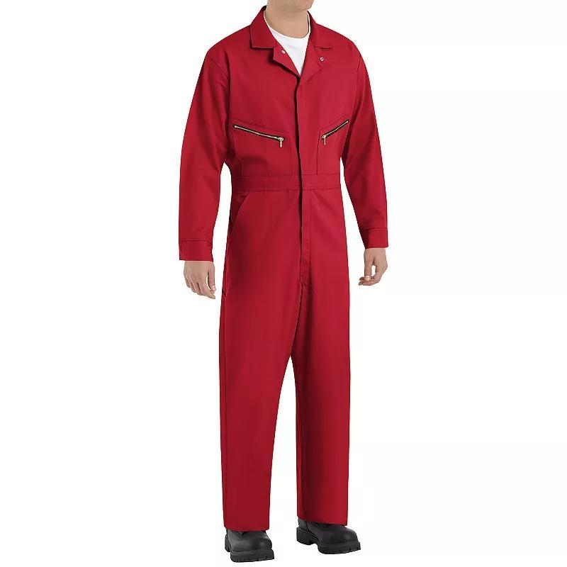 Men's Red Kap Zip-Front Cotton Coverall, Size: 36, Blue Product Image