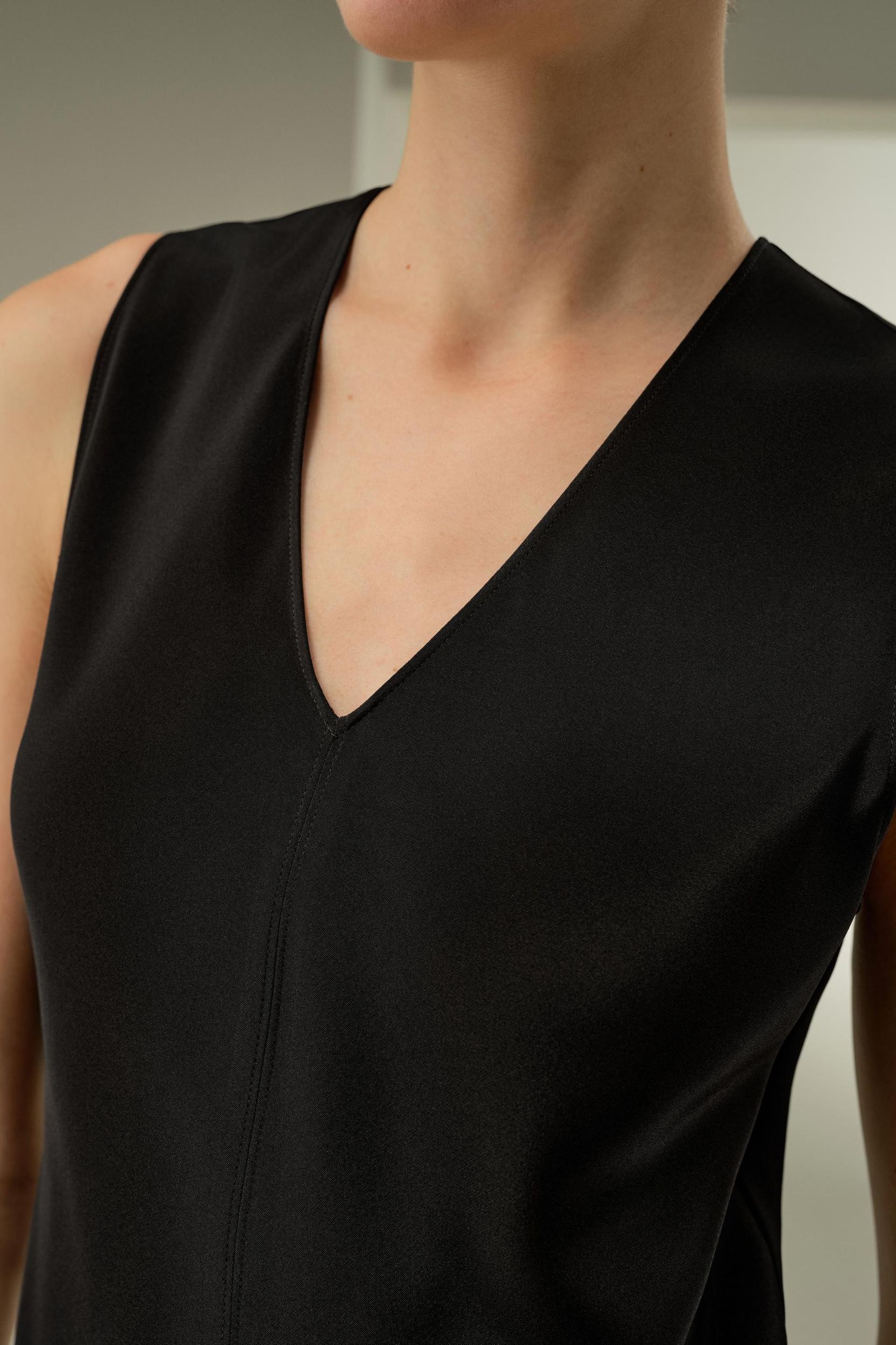 V-Neck Silk Long Dress Product Image