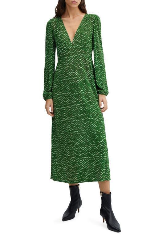 Mango Womens Polka-Dot Midi Dress Product Image