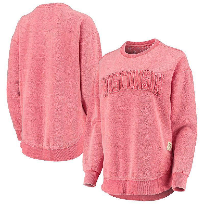Women's Pressbox Red Wisconsin Badgers Ponchoville Pullover Sweatshirt, Size: Medium Product Image
