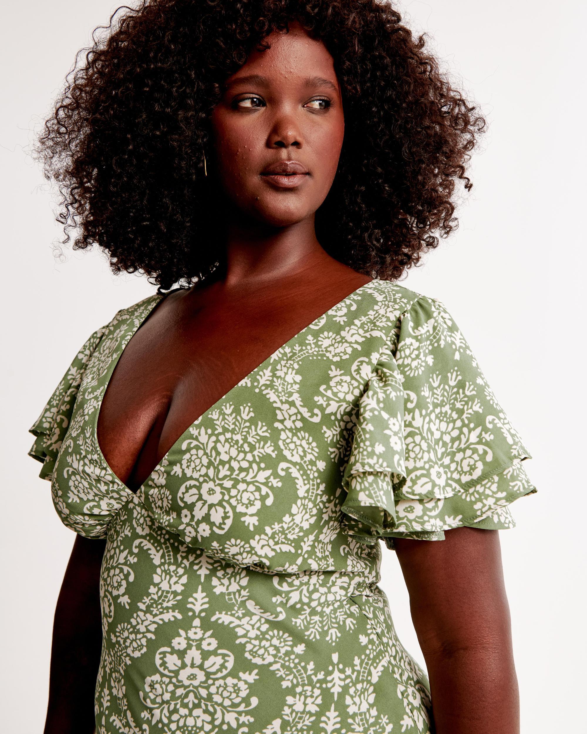 Ruffle Sleeve Maxi Dress Product Image