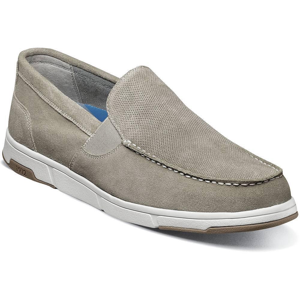 Nunn Bush® Luca Men's Suede Moc Toe Venetian Slip-On Shoes, Size: 12 Wide, Gray Product Image