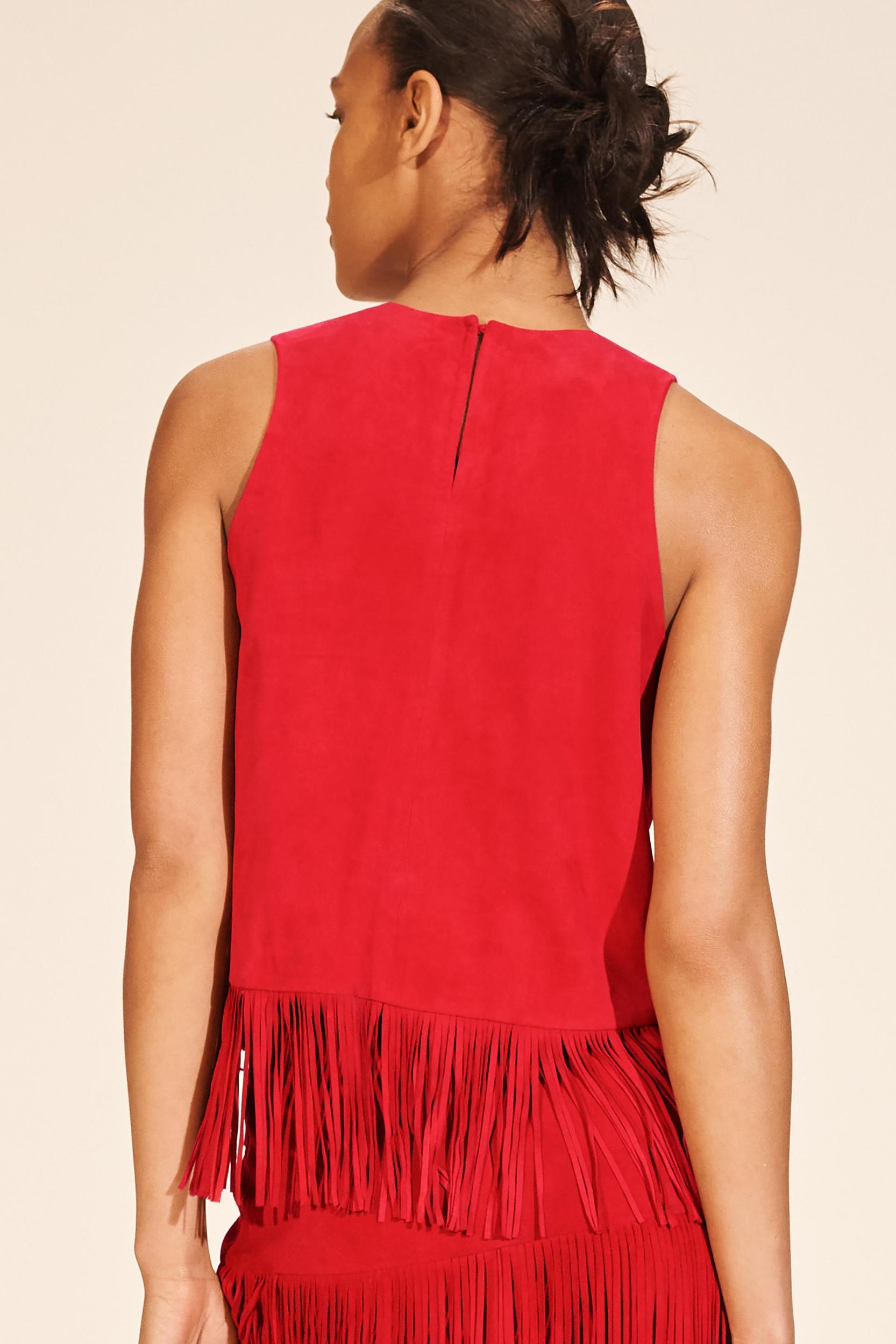 LIMITED EDITION SUEDE FRINGE TOP Product Image