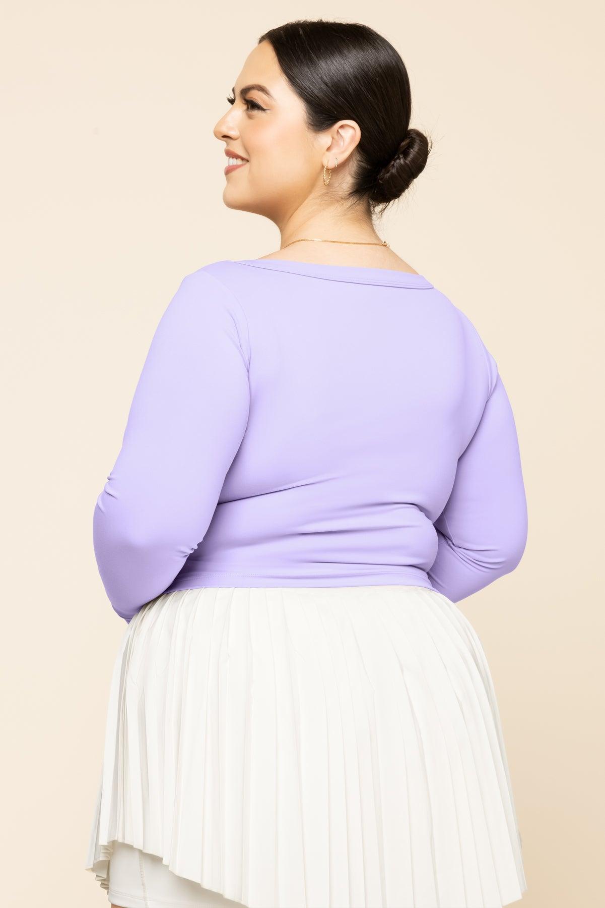 Your Favorite Long Sleeve Reversible Top - Digital Lavender Product Image