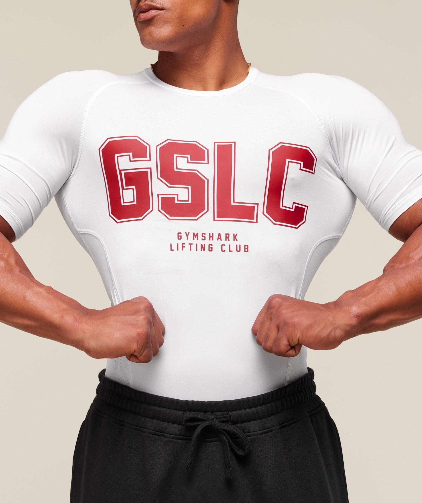 Gymshark GSLC Baselayer T-Shirt - White Male Product Image