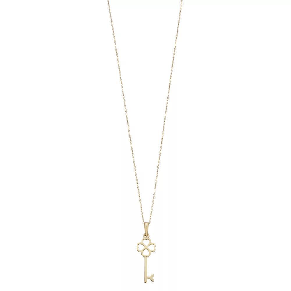 Au Naturale 14k Gold Key Pendant Necklace, Women's, Size: 18", Yellow Product Image