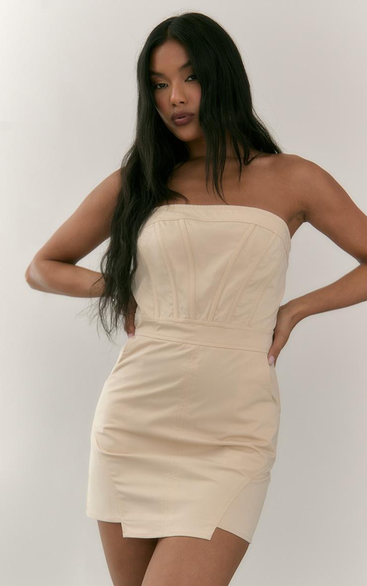 Stone Cargo Bodycon Dress Product Image