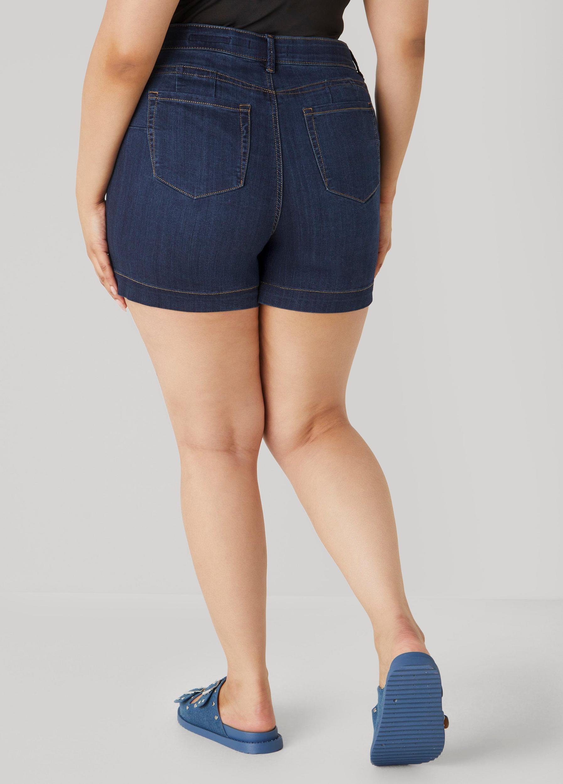 Mid Rise Denim Shorts Product Image