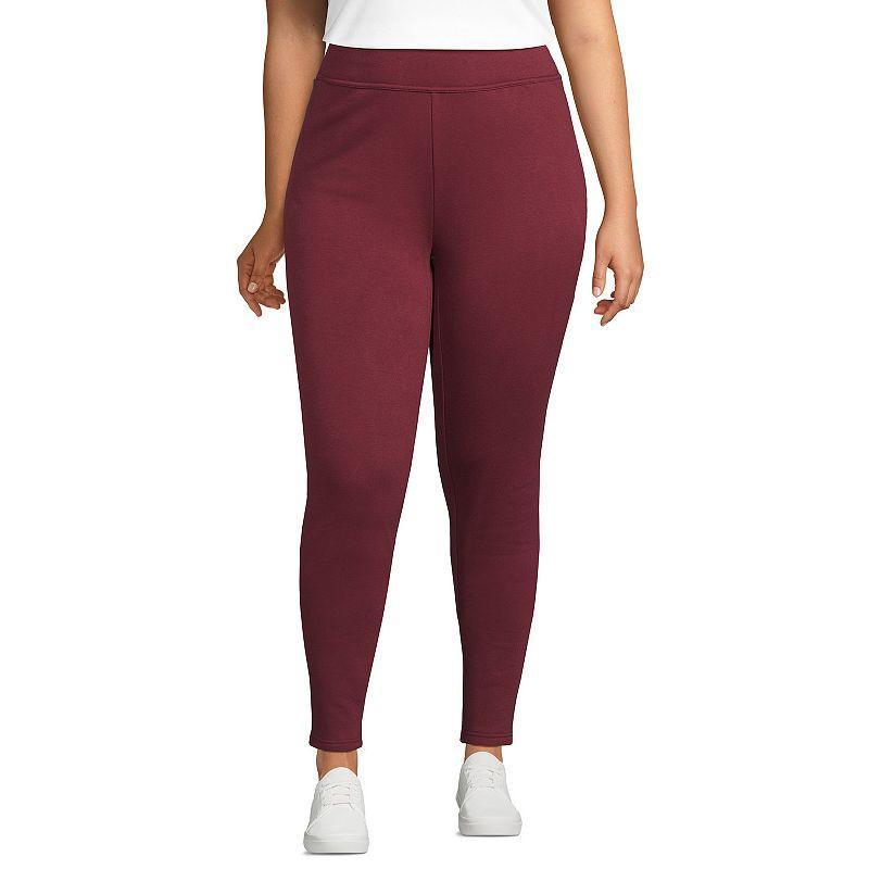 Plus Size Lands' End Serious Sweats Fleece Lined High-Waist Leggings, Women's, Size: 2XL, Deep  Blue Product Image