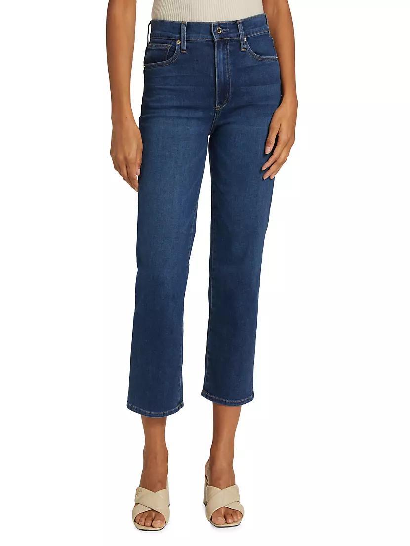 Sabine High-Rise Stretch Crop Straight-Leg Jeans Product Image