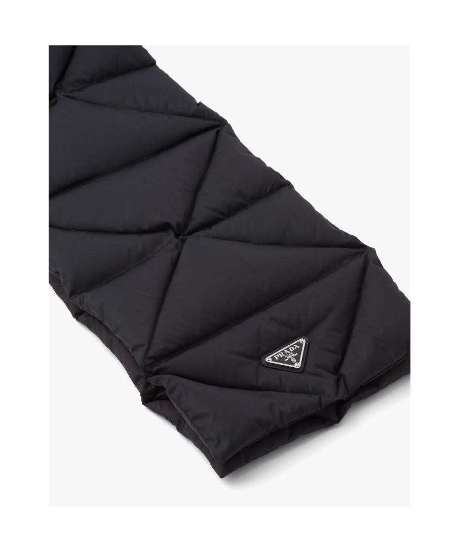 PRADA Re-nylon Extractable-hood Padded Scarf In Black Product Image