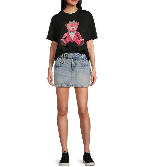 Guess Nani Low Rise Mini Denim Skirt Product Image