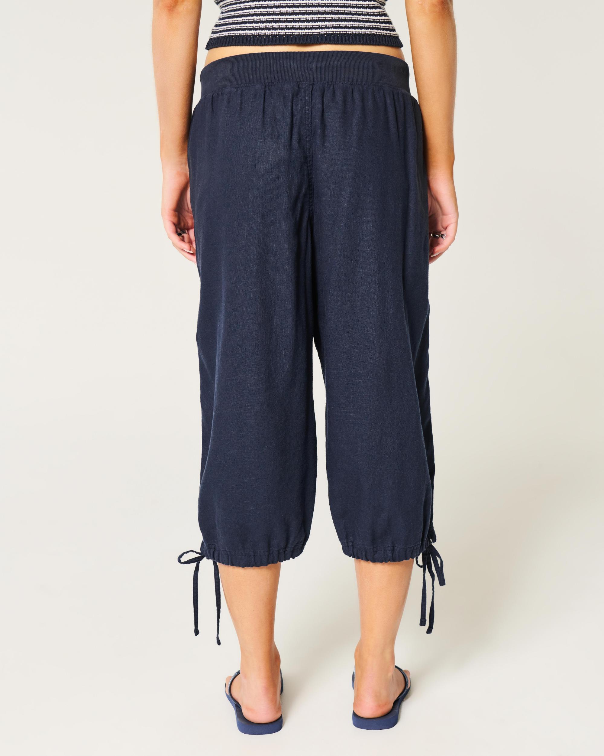 Tie-Hem Capri Pants Product Image