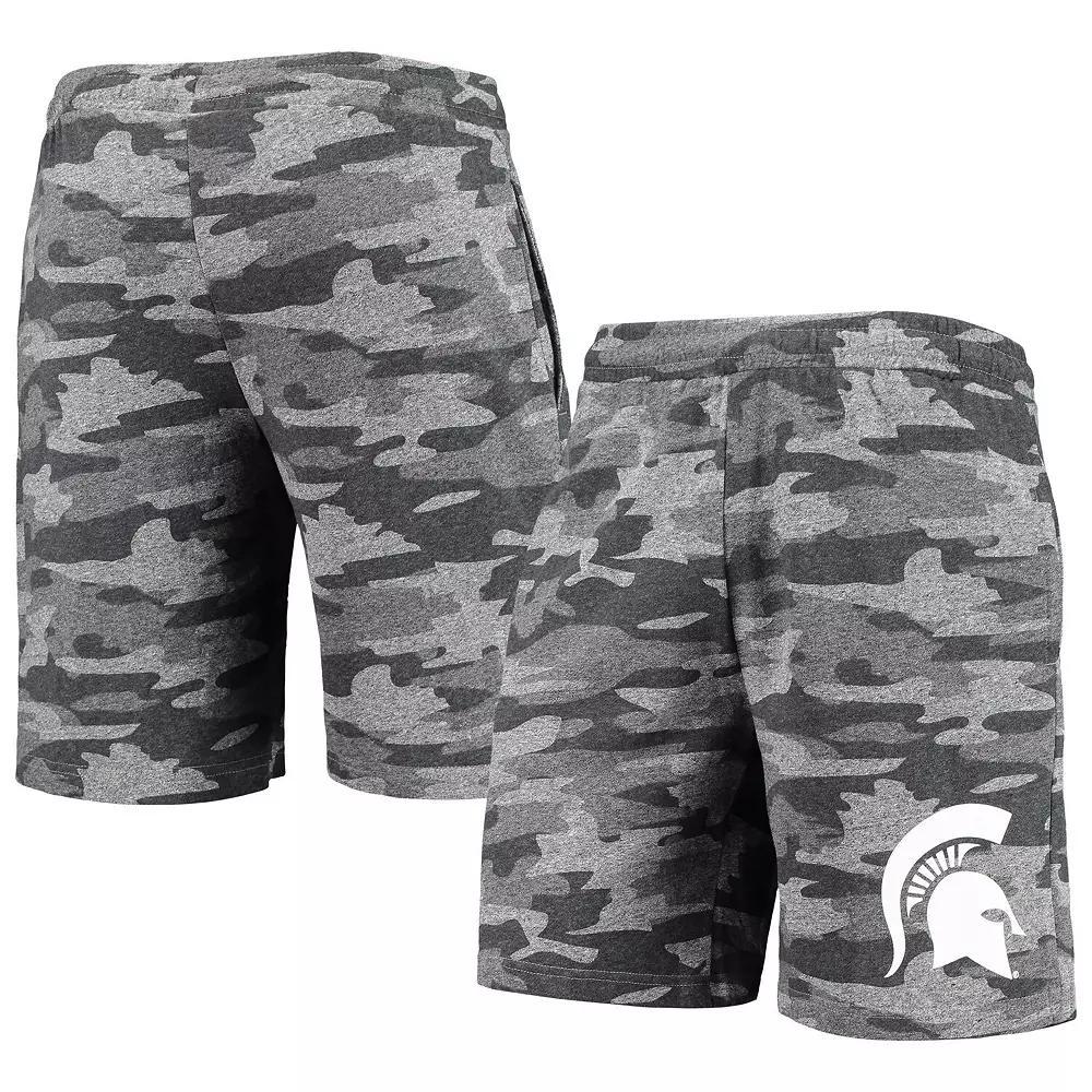 Men's Concepts Sport Charcoal/Gray Michigan State Spartans Camo Backup Terry Jam Lounge Shorts, Size: Small Product Image