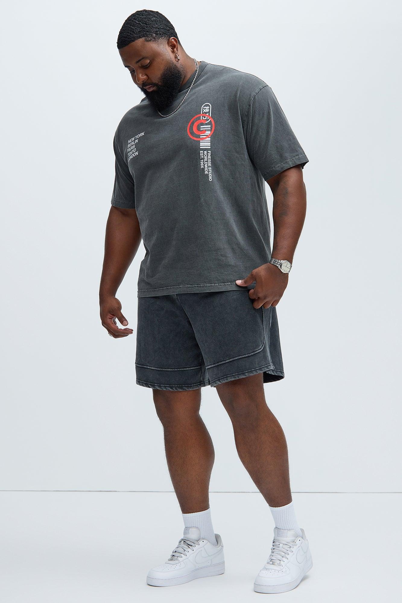 Tyson Enduing Relaxed Shorts - Black Wash Product Image