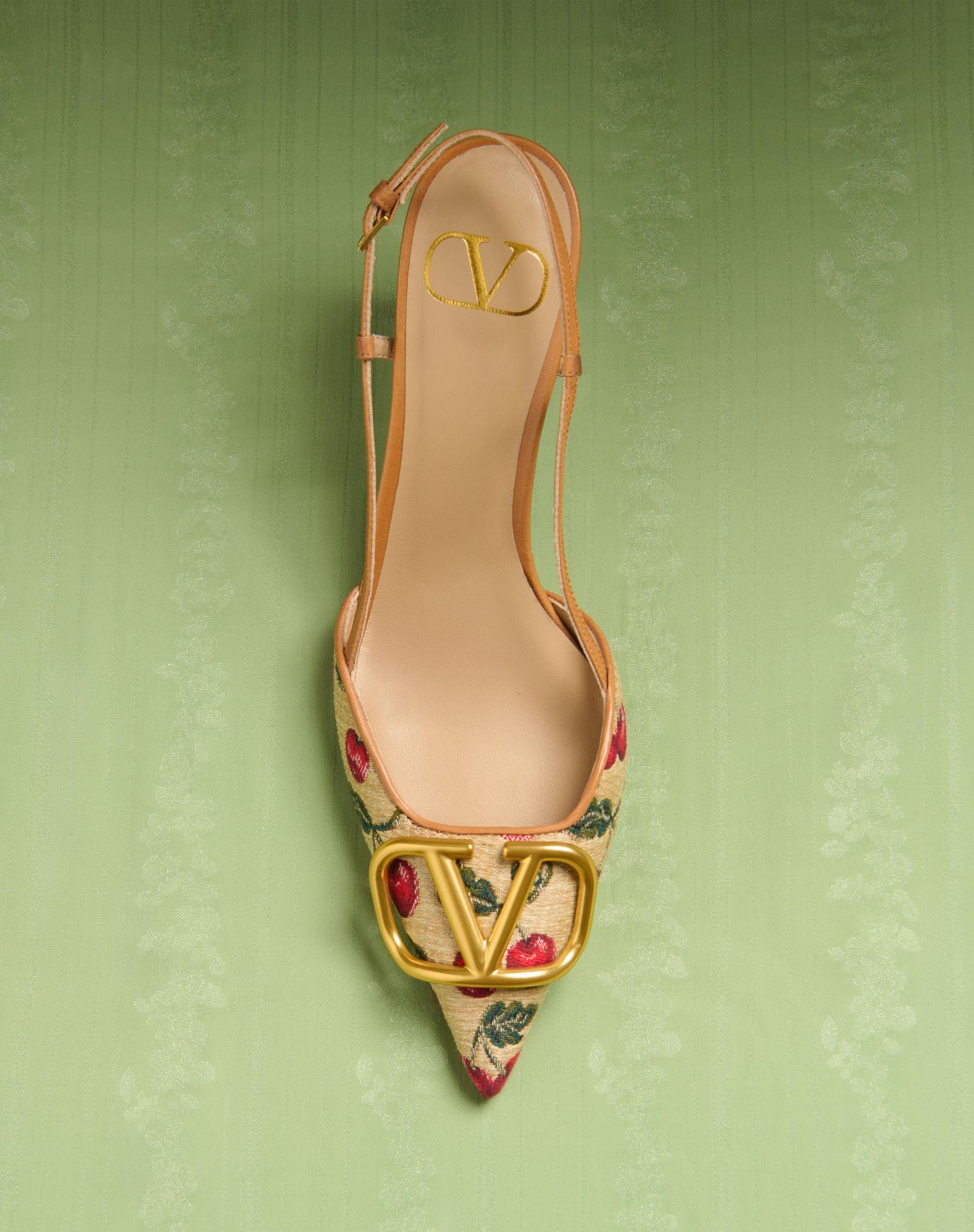 Vlogo Signature Slingback Pumps In Cherryfic Pattern 80Mm Product Image