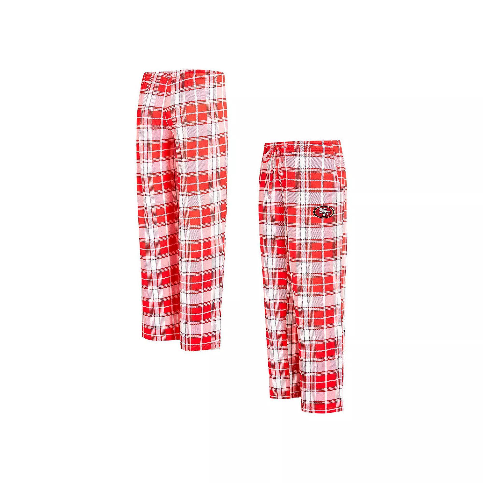 Womens Concepts Sport Scarlet San Francisco 49ers Ashford Plaid Knit Pants Product Image