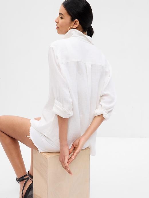 Crinkle Gauze Big Shirt Product Image