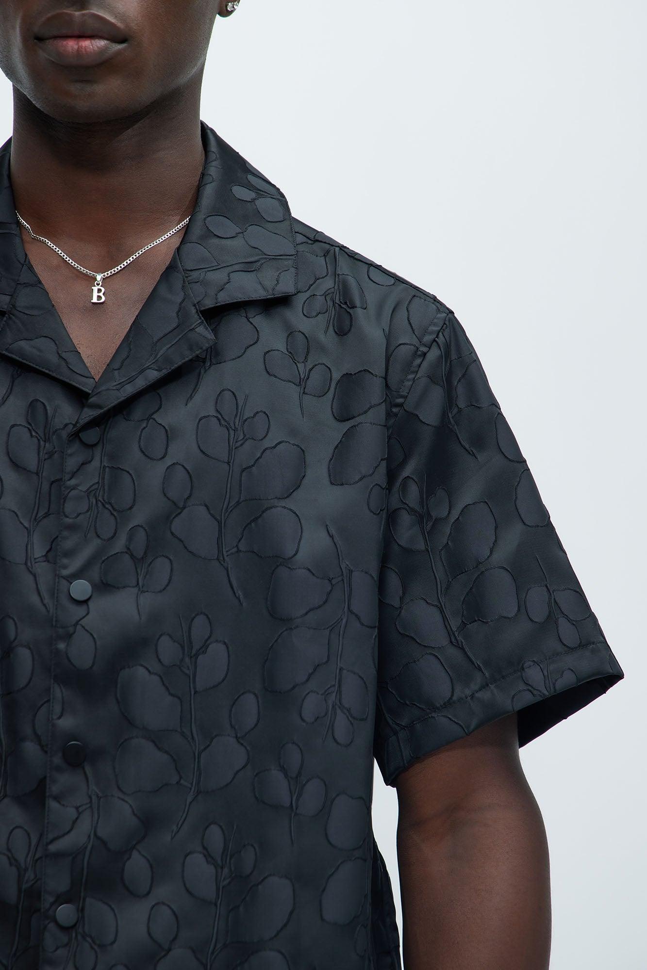 Fenno Jacquard Shirt - Black Product Image