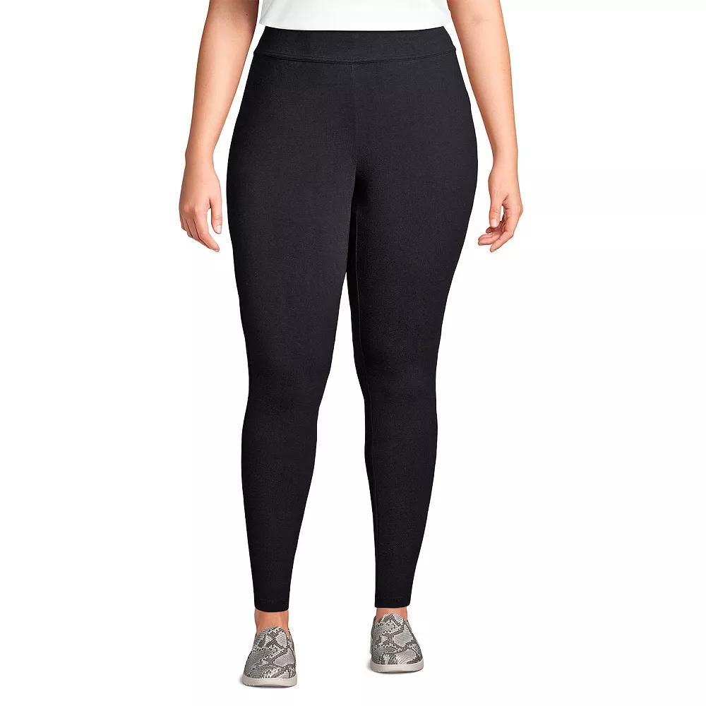 Plus Size Lands' End Starfish Knit Leggings, Women's, Size: 1XL, Dark Caramel Product Image