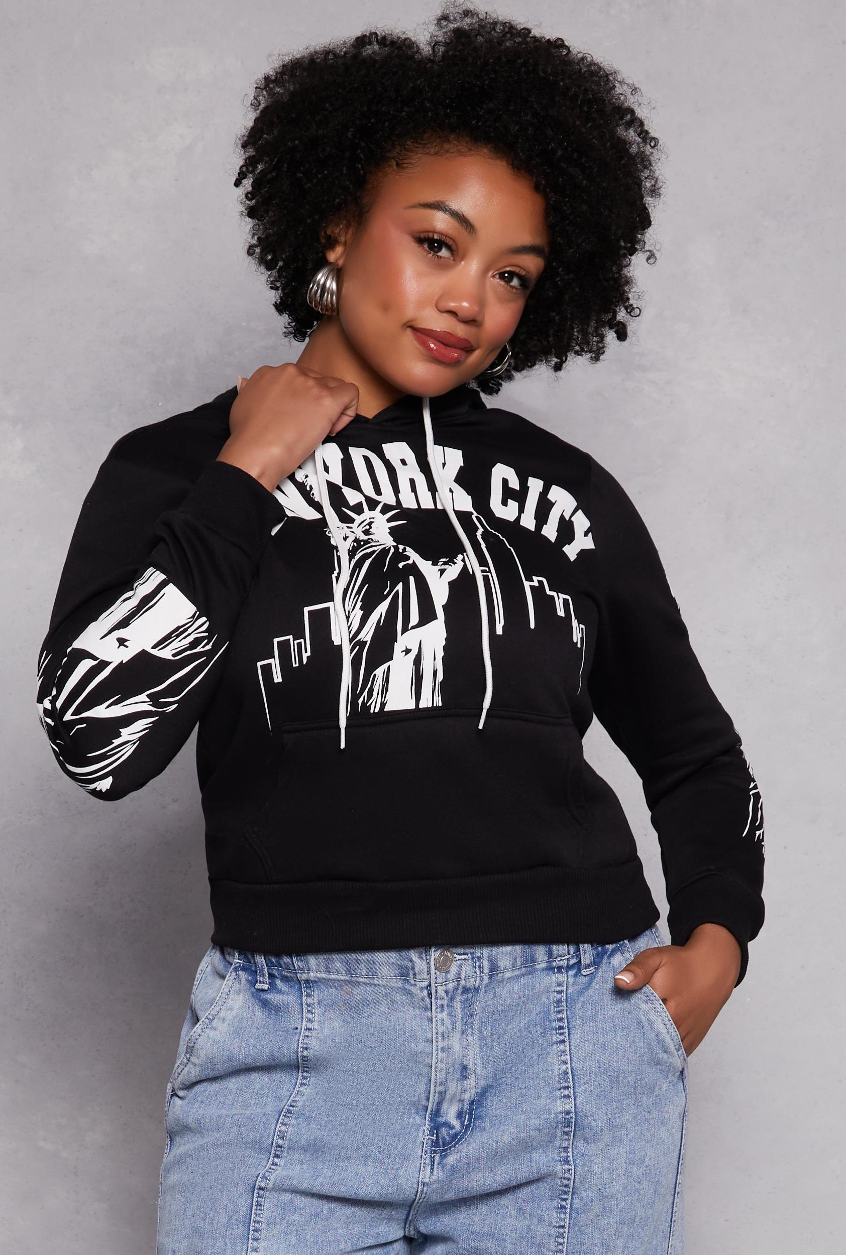Womens Plus Size New York City Graphic Hoodie Product Image