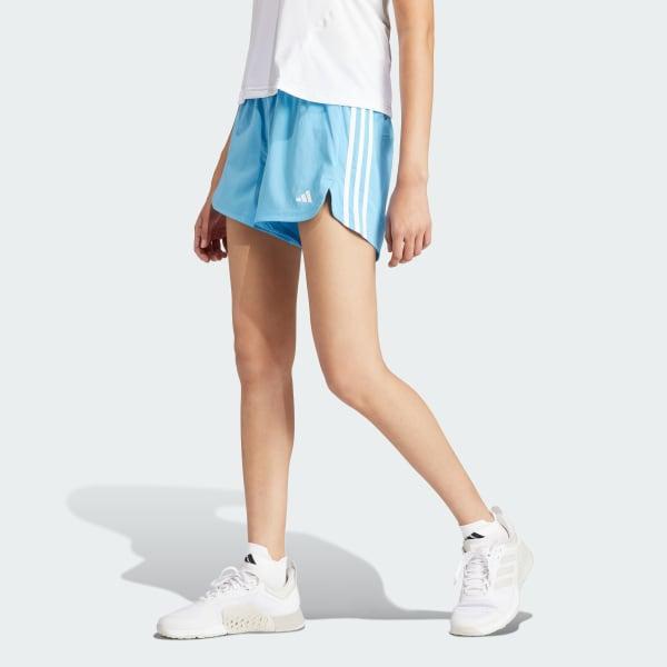 adidas Pacer Training 3-Stripes Woven High-Rise Shorts Pink Fusion S 3 Womens Product Image