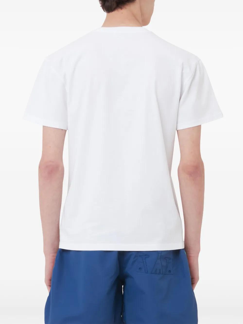 JW ANDERSON Graphic-print Organic-cotton T-shirt In White/multi Product Image