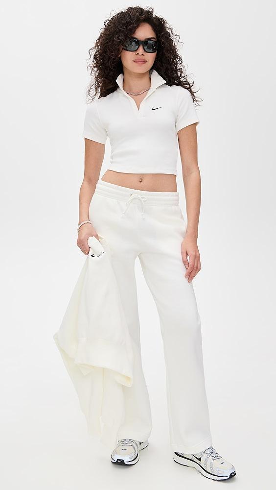 Nike Essential Short Sleeve Polo Crop Top | Shopbop Product Image