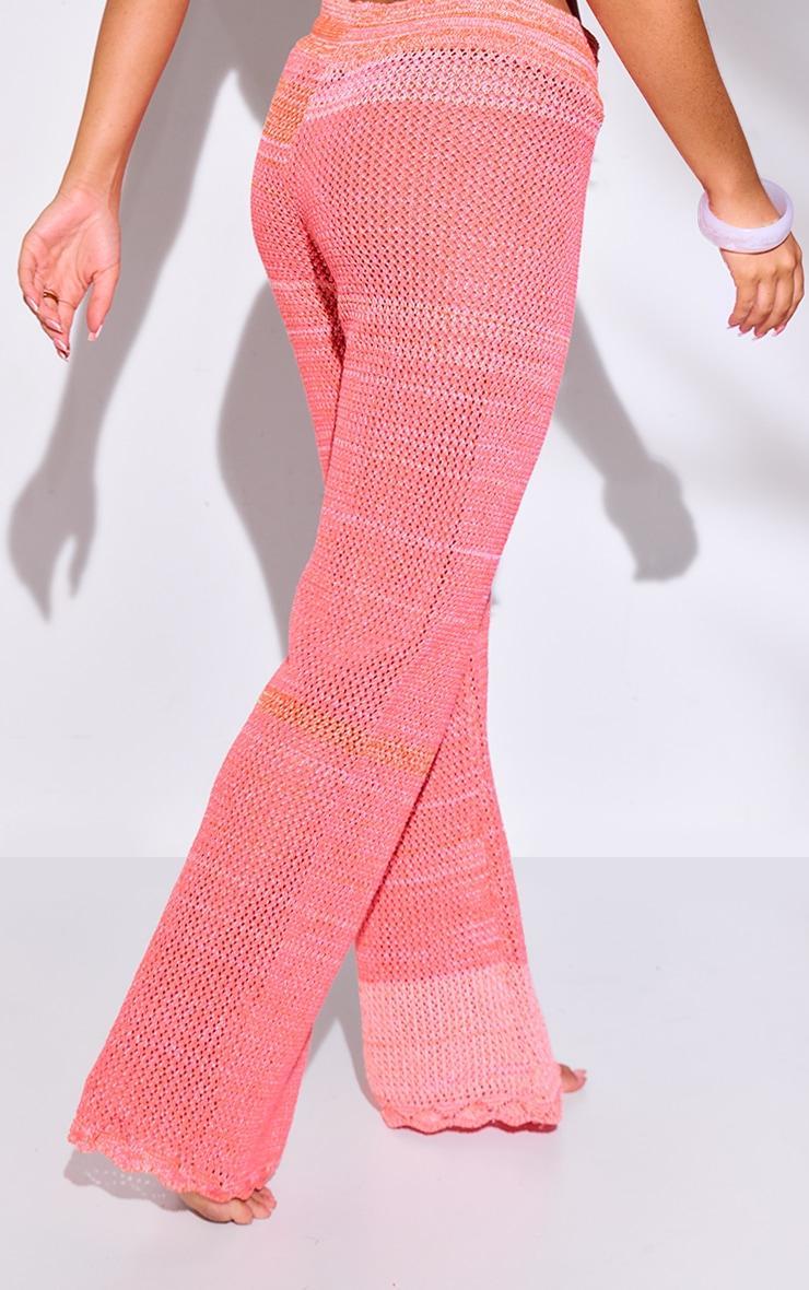 Red Marl Crochet Beach Pants Product Image