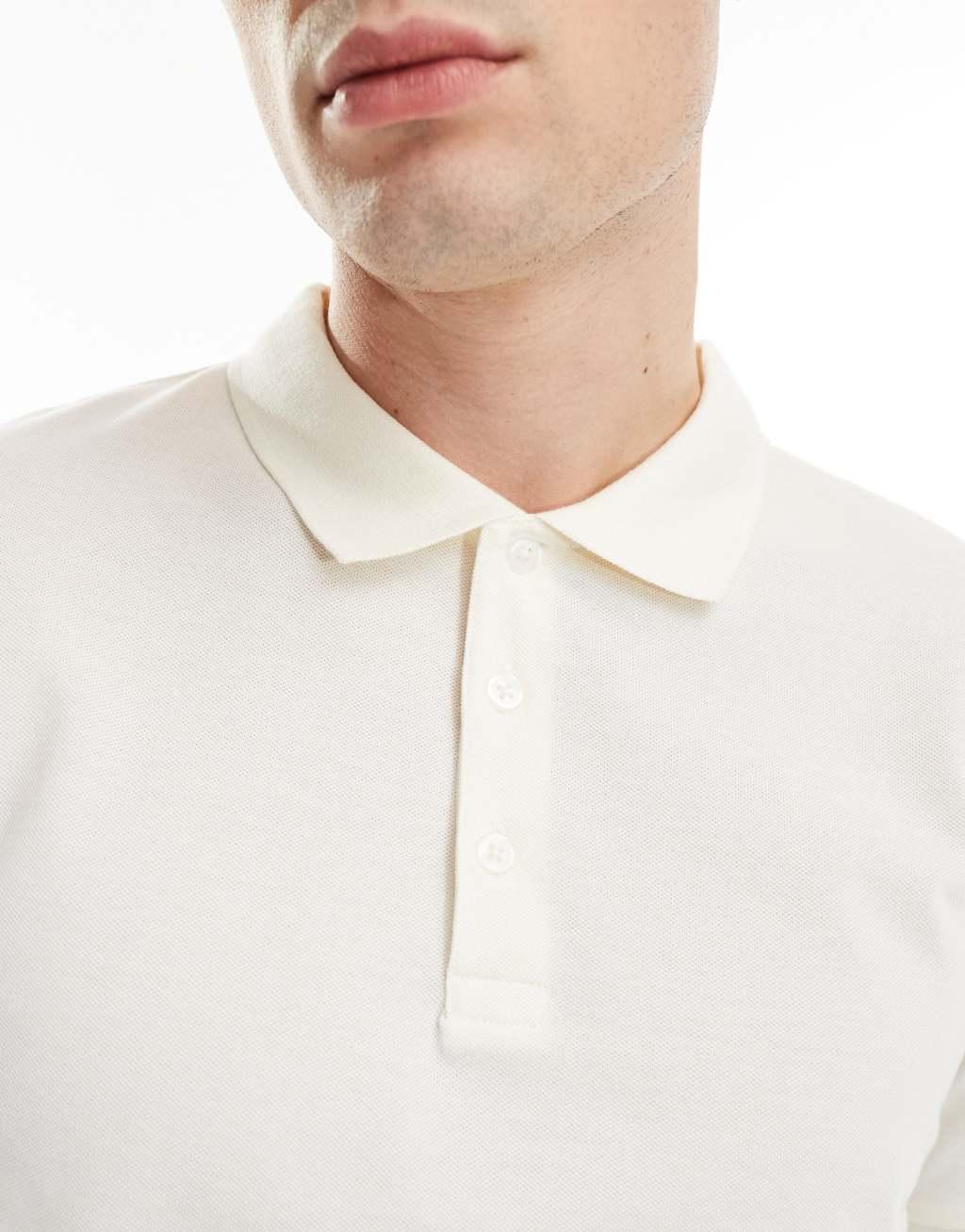 ASOS DESIGN 5 pack pique polos in multiple colors Product Image