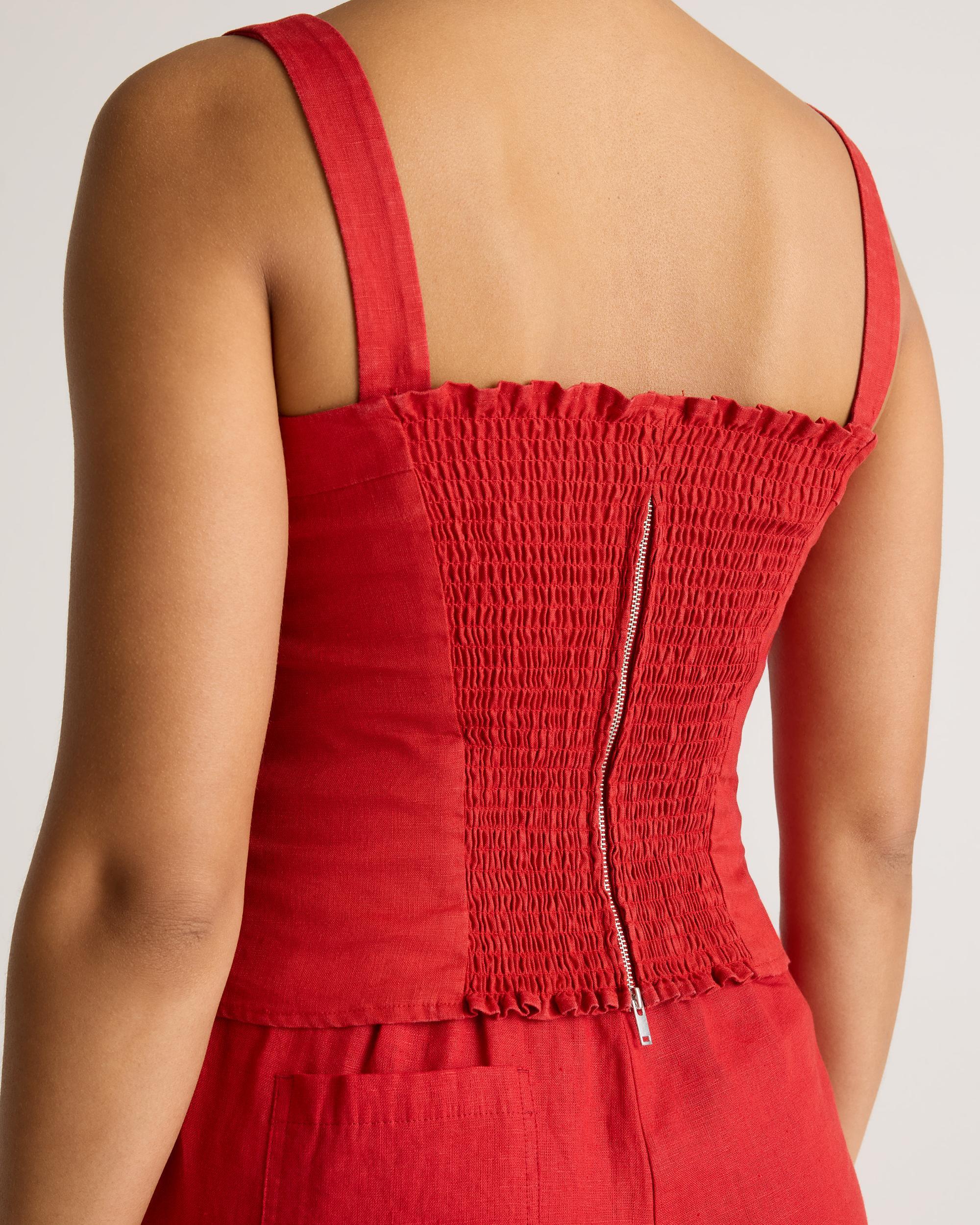 100% European Linen Fitted Tank Product Image
