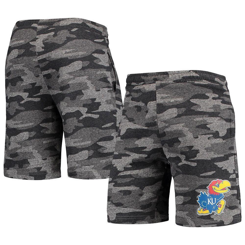 Men's Concepts Sport Charcoal/Gray Kansas Jayhawks Camo Backup Terry Jam Lounge Shorts, Size: Medium Product Image