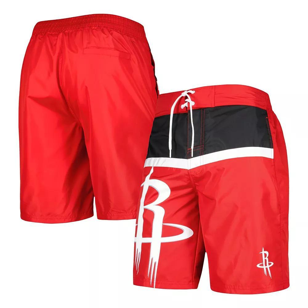 Men's G-III Sports by Carl Banks Red Houston Rockets Sea Wind Swim Trunks, Size: 2XL Product Image