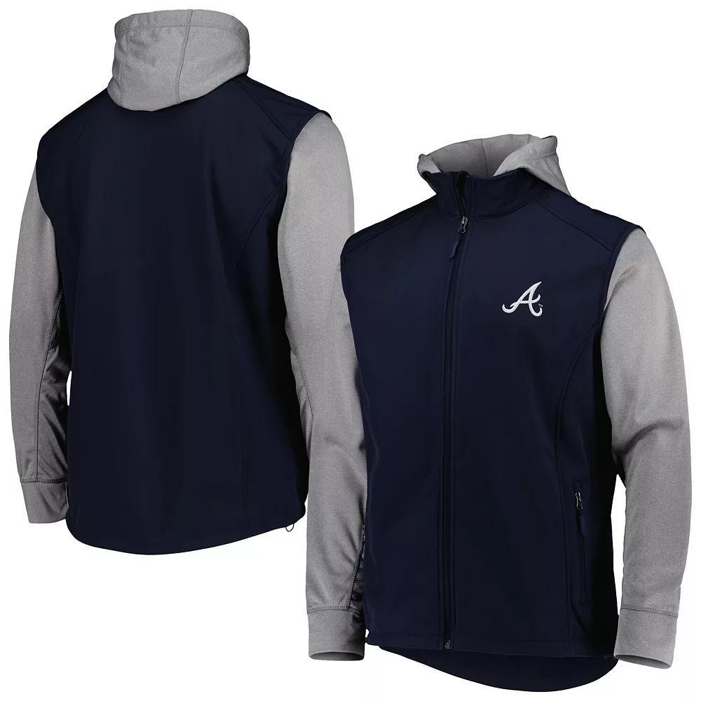 Men's Dunbrooke Navy/Heather Gray Atlanta Braves Alpha Full-Zip Jacket, Size: 5XL, Blue Product Image