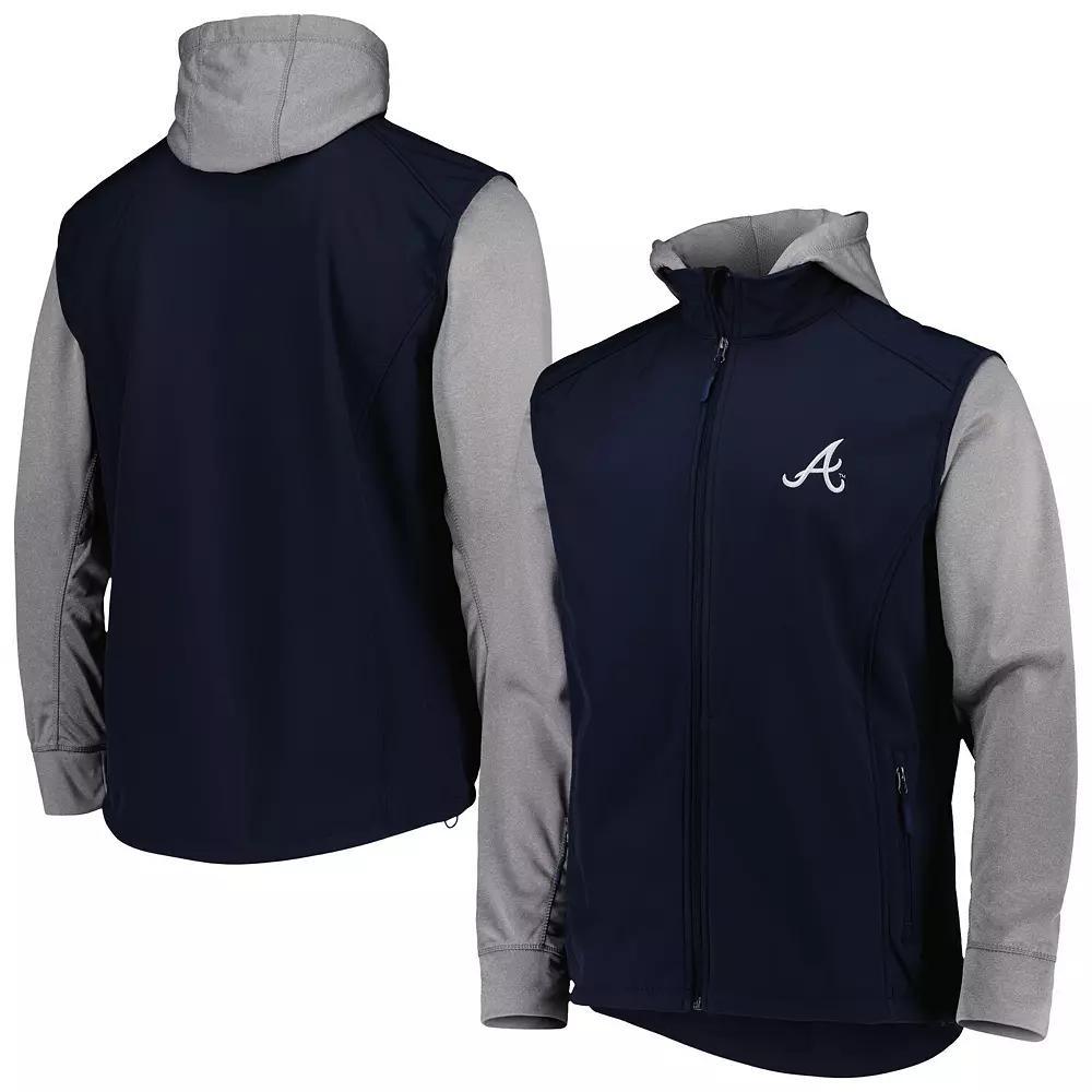 Men's Dunbrooke Navy/Heather Gray Atlanta Braves Alpha Full-Zip Jacket, Size: 5XL, Blue Product Image