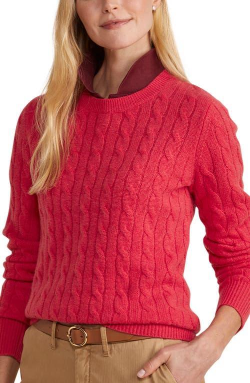 Womens Cashmere Cable-Knit Sweater Product Image
