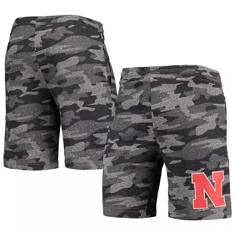 Men's Concepts Sport Charcoal/Gray Nebraska Huskers Camo Backup Terry Jam Lounge Shorts, Size: Small Product Image