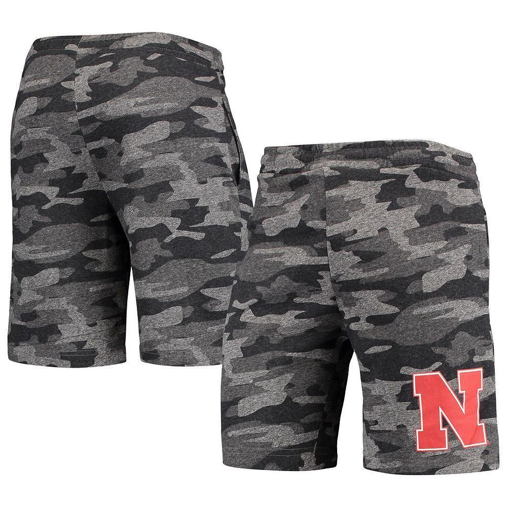 Men's Concepts Sport Charcoal/Gray Nebraska Huskers Camo Backup Terry Jam Lounge Shorts, Size: Small Product Image