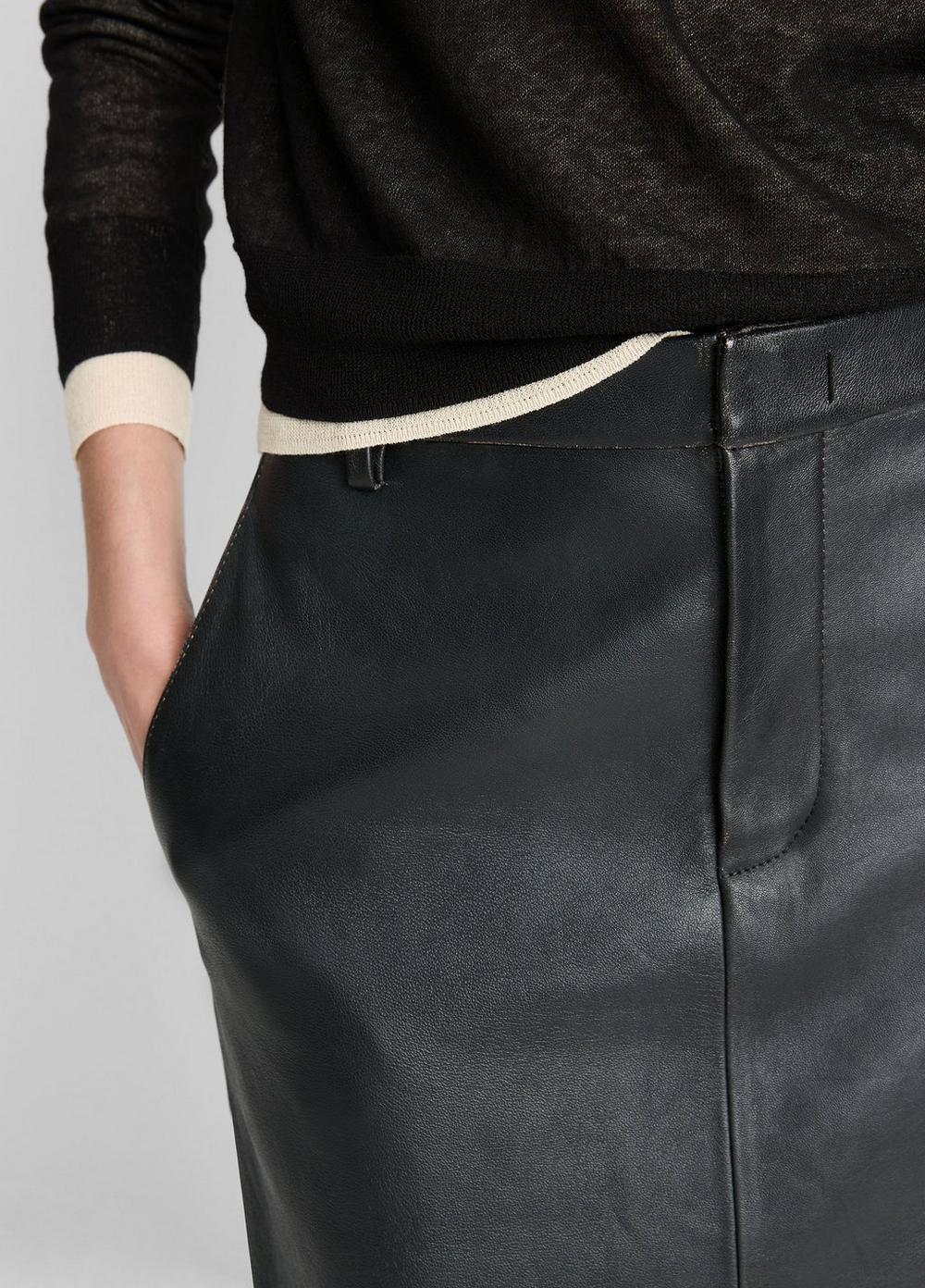 Womens Italian Cotton-Blend Double-Layer Mock-Neck Sweater, Black/white Sand, Size XL Vince Product Image
