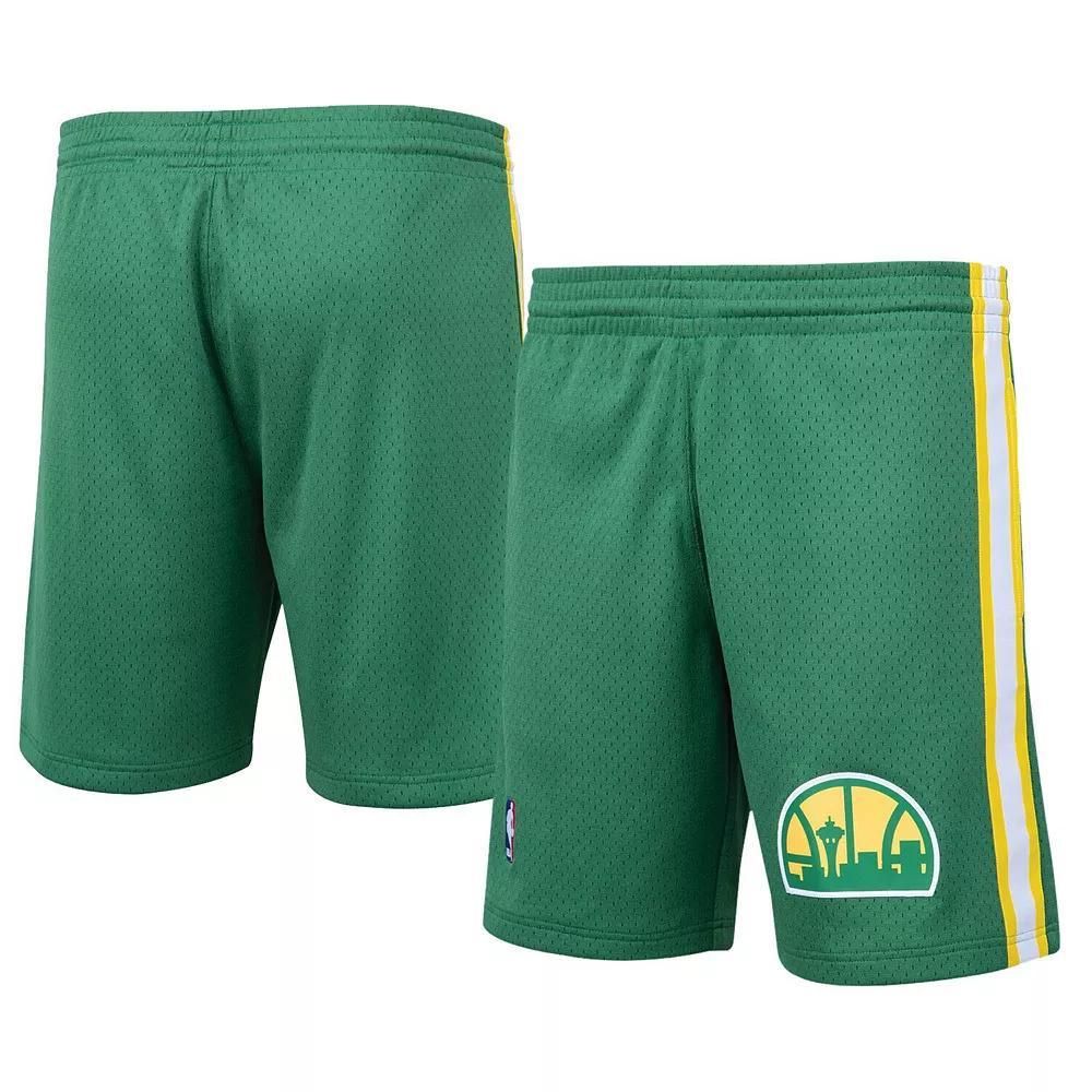 Men's Mitchell & Ness Green Seattle Supersonics Hardwood Classics Logo Swingman Shorts, Size: Large, Nba Green Product Image