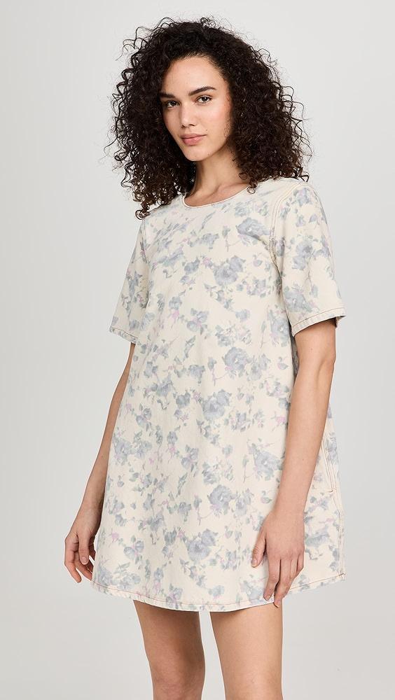 GANNI Floral Printed Denim Open Back Mini Dress | Shopbop Product Image