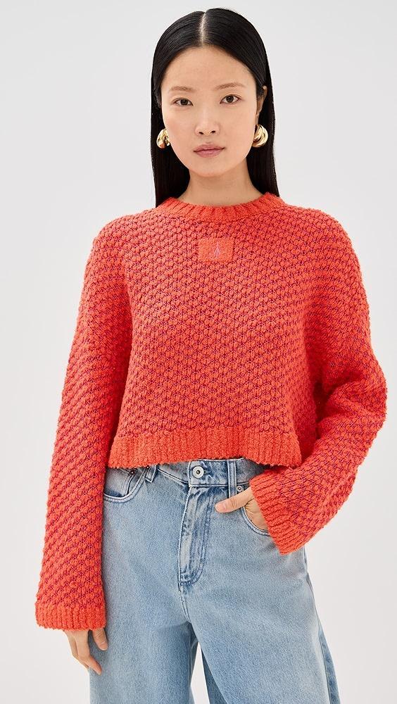 JW Anderson Cropped Open Stitch Sweater | Shopbop Product Image